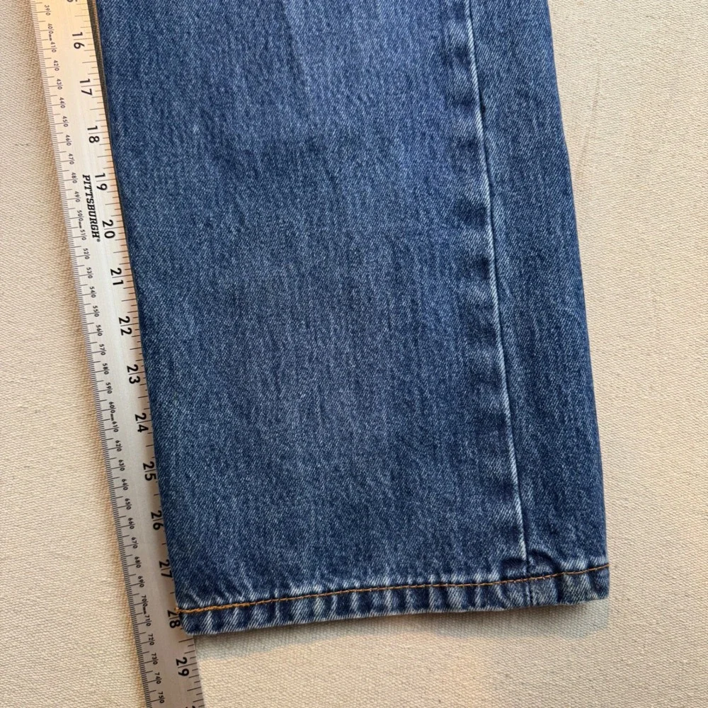 Levis 505 Regular Fit Straight Leg Jeans Mens 38x30 Medium Wash Blue Denim